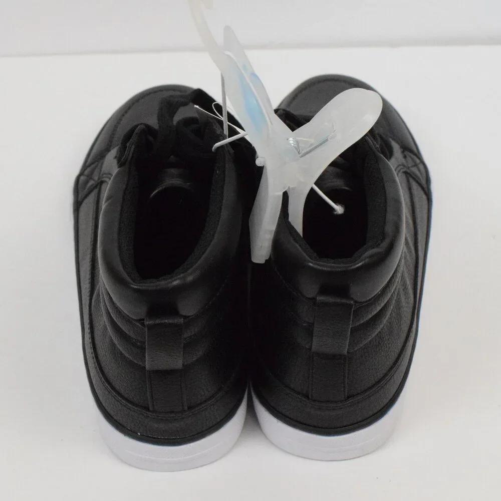 NWT The Children’s Place Youth Boys Faux Leather Hi Top Sneakers Tennis Shoe - 5